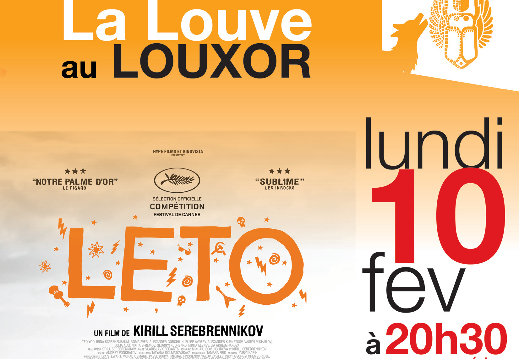 RV cinéma le 10 février « Leto » au Louxor à 20h30