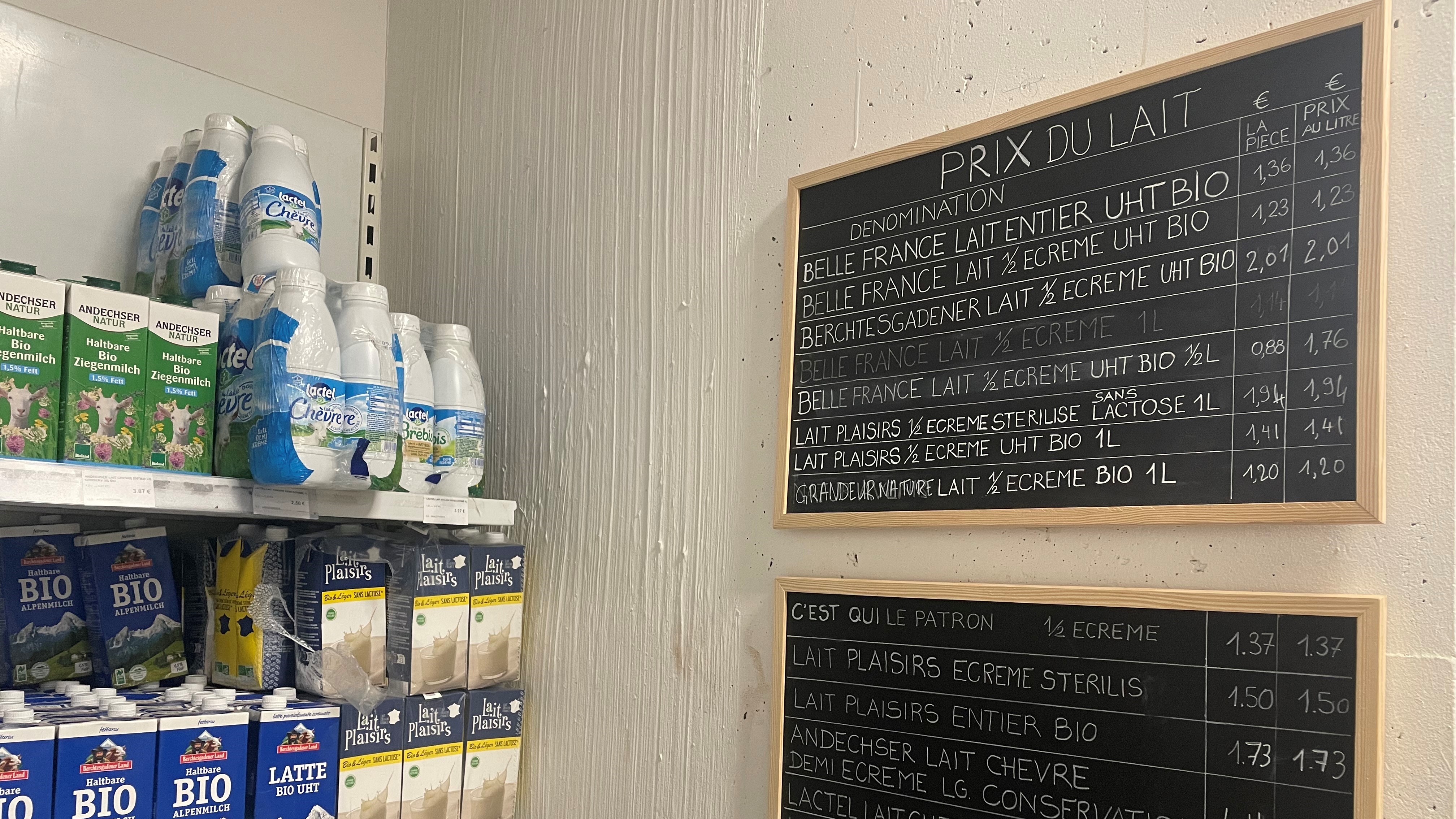 De nouveaux affichages dans les rayons pain, lait et œuf